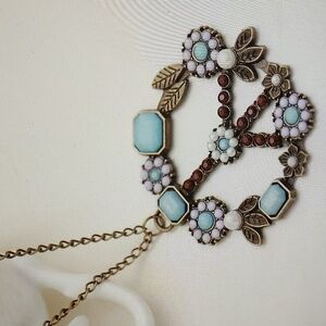 Floral Peace Sign Necklace